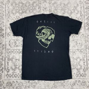 O'Neill Surf T Shirt Black Casual Mens Short Sleeve Surfing Skull Size Medium